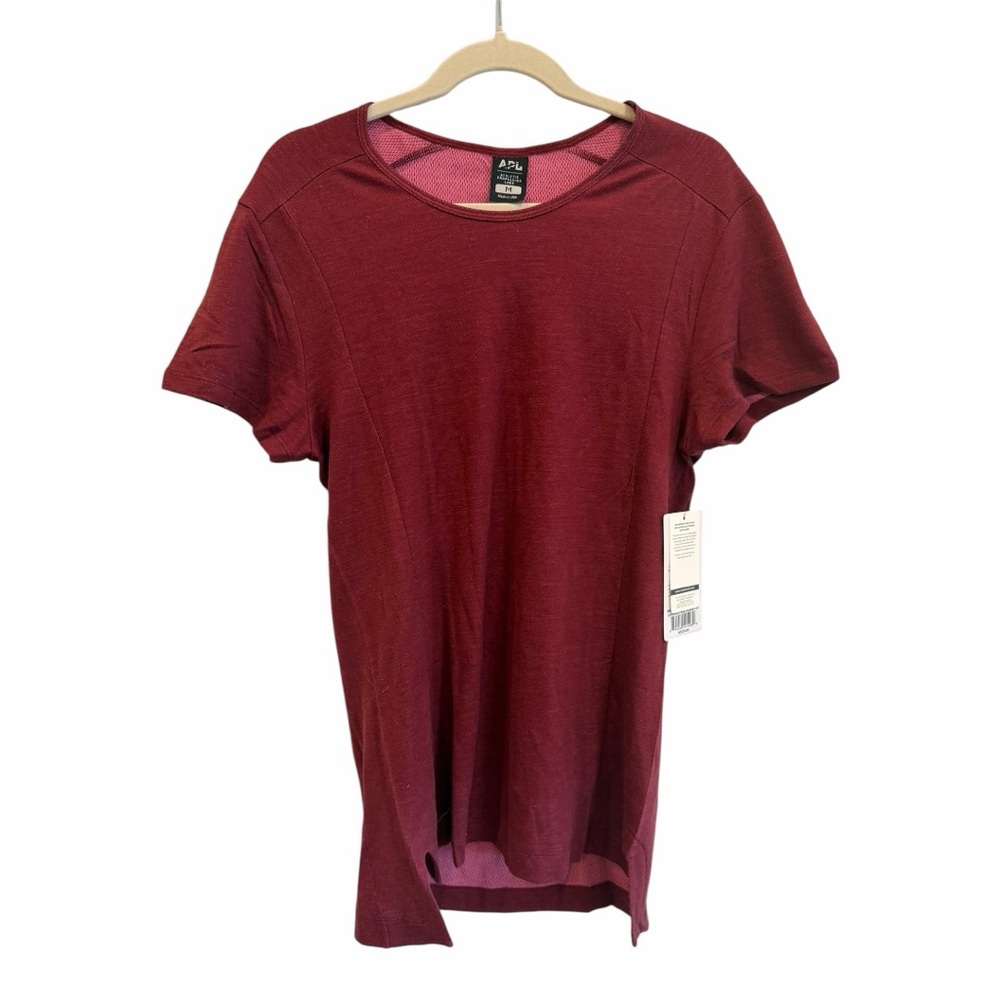 Athletic Propulsion Labs APL‎ Men’s Perfect Wool Blended Tee Burgundy Medium